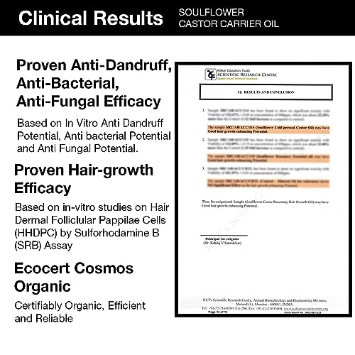 Image of Soulflower Castor Olive Hair Oil Combo | Hair Growth, Healthy Scalp, Conditioning, Skin Care, Makeup Primer | 100$ Pure, Natural, Organic, Ecocert Certified | Pack of 2 450ml