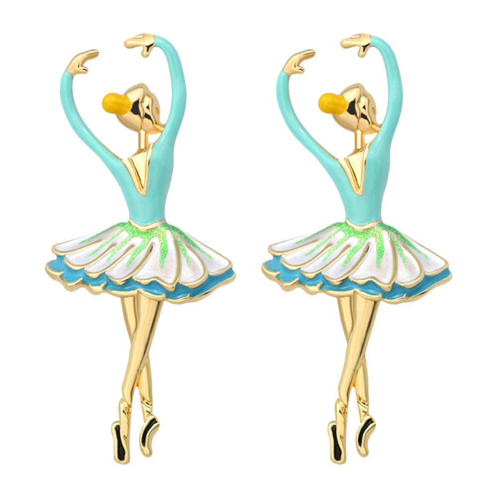 Women's Jewelry 2 Piezas broches Elegante Solapa Bailando Accesorios de joyería para Mujeres Ballet Ballet bailarín de Ballet Flower Brooch