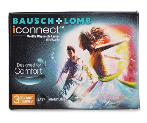 Bausch & Lomb Iconnect Contact Lens – Spherical | Monthly Disposable | Hydrogel Material | (-2.5, Pack of 3)