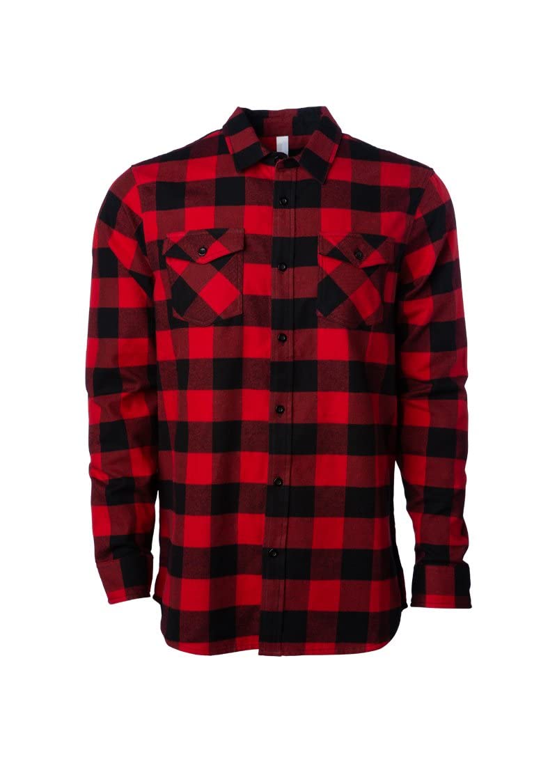 Mens Flannel Shirt | Long Sleeve, Regular Fit Buffalo Plaid Mens Shirt