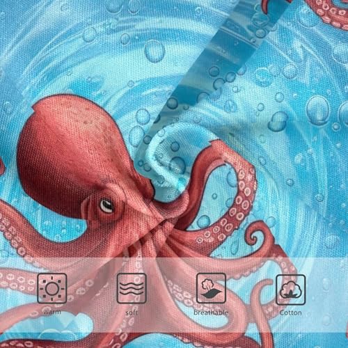 Cotton Girls Underwear Toddler Red Octopus Bubbles Blue Sea Panties Little Girl Stylish Briefs Kids Undies 2t3