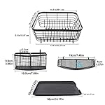 TQVAI Kitchen Dish Drainer Rack with Drying Board and Full-Mesh Silverware Utensils Holder, Black - Image 3