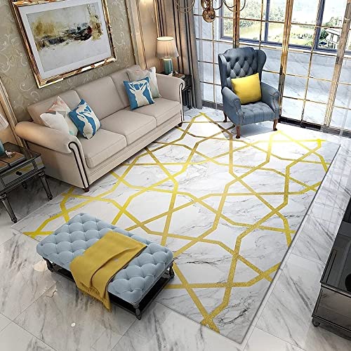 Tapis moderne 200x290 cm au design marbre raffiné pour intérieur chic