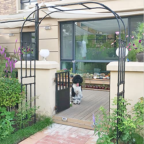 Daoyuan Robusto Arco De Jardín Rosas,Enrejado De Arco Estable Alto 240 Cm, Arcos CE Escalada De Plantas Metal Resistente A La Intemperie,para Decoración Romántica Arco CE Boda Cover
