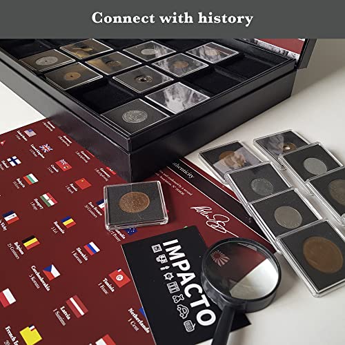 IMPACTO COLECCIONABLES 40 authentische Münzen aus dem Zweiten Weltkrieg - Alliierte und Achsenmächte. Luxus-Kollektion