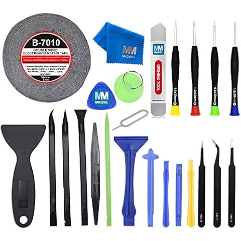MMOBIEL Repair Tool Kit Compatible with iPhone, iPad, Samsung, Tablet, Laptop, Nintendo and More - Precision Screwdriver Set - 24 Pcs - Complete Professional Universal Toolkit Cover