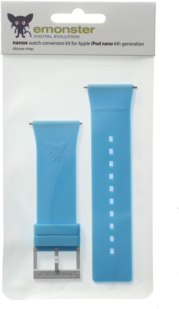 nanox - Apple iPod nano silicone strap (Blue strap / Silver buckle)