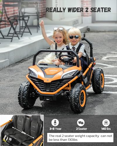 Elemara S608 24V 2 Seater Xl Ride On Car For Kids With Remote,10Ah Powered Electric Off-Road Utv,4Wd 4.5Mph Electric Vehicle Toy Max 140Lbs thumb #2