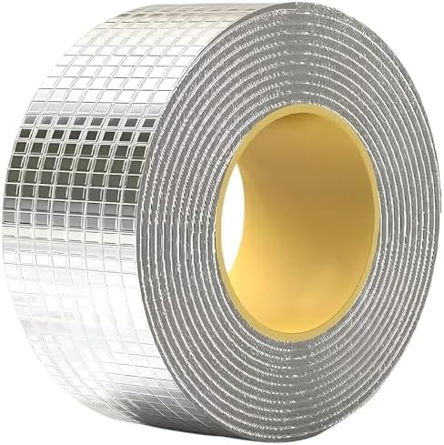 MAVOTANK Super Strong Adhesive Waterproof Permanent Repair Aluminum Butyl Tape Rubber Foil Suitable for Roof Leak, Surface Crack, Window Sill Gap, Pipe Rupture, Home Renovation (3 METER) (pack of 2)
