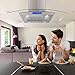 COSMO COS-668ICS900 36 in. Lumin Collection 380 CFM Ducted Island Range Hood, Soft Touch Controls, LED Lights, Stainless Steel