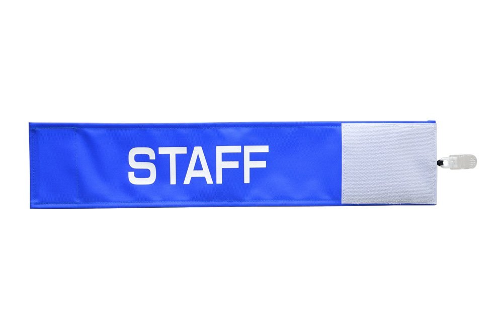 Amazon | 【ピカワン】ワンタッチ腕章「STAFF」クリップ式 布製
