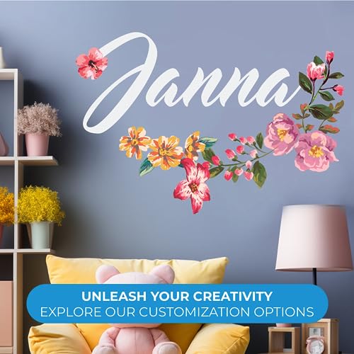 Vinilo decorativo personalizado de flores para pared miniatura 6