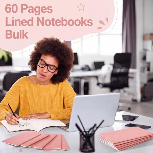 Image of Mimorou 100 Pcs A5 Journals Notebooks Bulk,Flesh Pink,Lined
