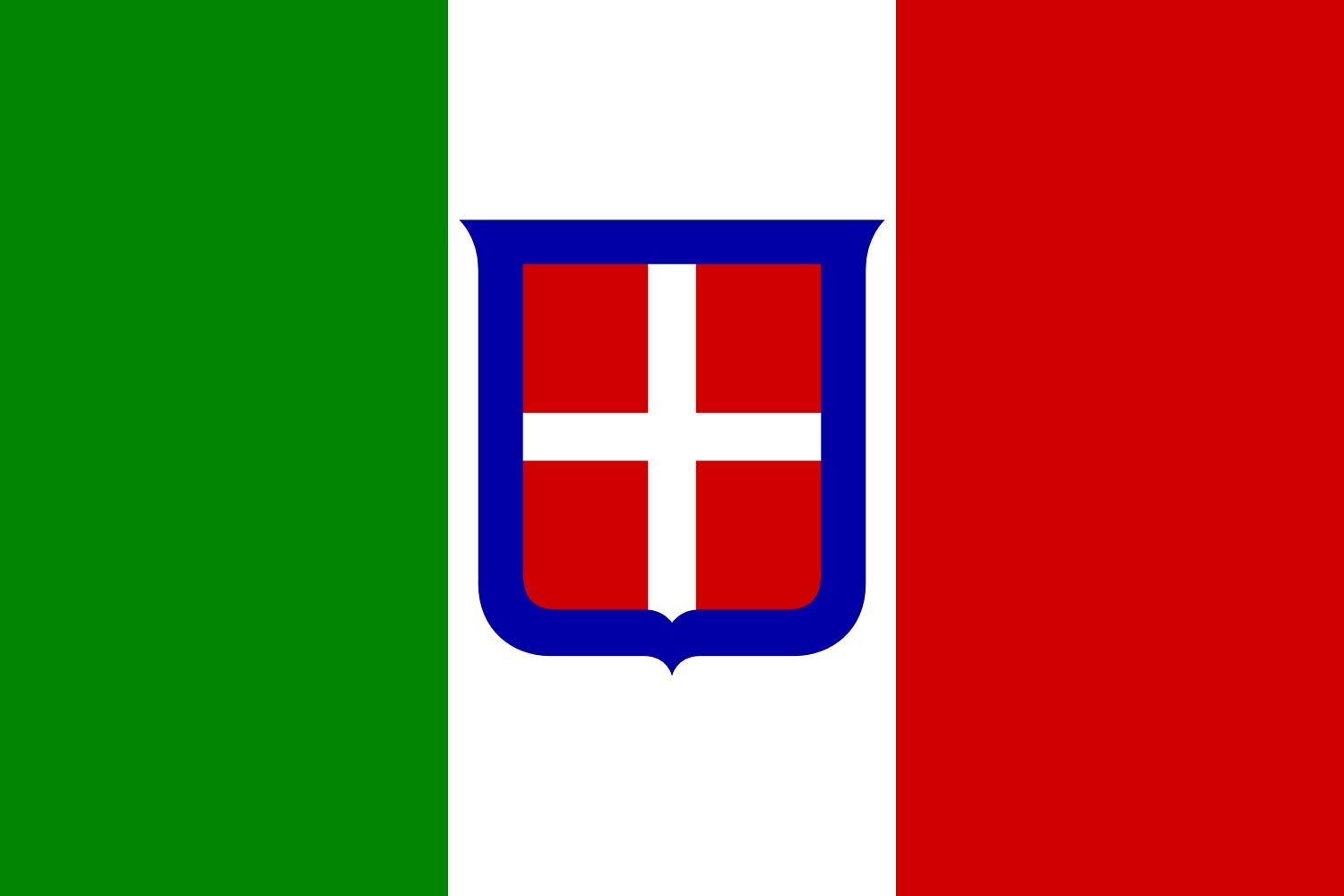 Drapeau Kingdom of Italy paysage 1.35m² pour remplacer les petits pavillons