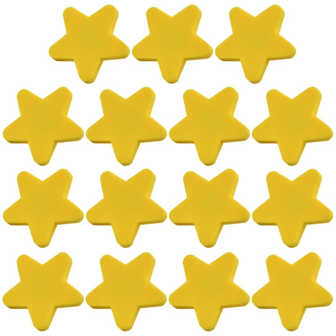 15 pomos de goma suave antigolpes de dibujos animados para armario de gabinete, perilla de puerta de gabinete de cocina, cajón de muebles, decoración de habitación de niños, perilla amarilla