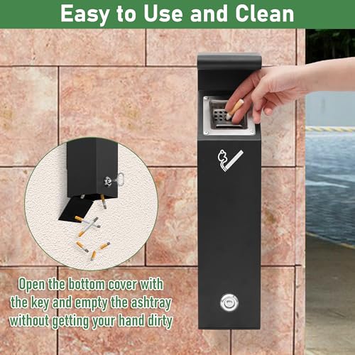 Rduigt USN35-NM589 Wall Mounted Outpost Trash Receptacle Outdoor Commercial Garbage Can Hanging Trash Can thumb #1