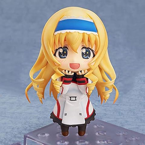 JJRPPFF Q version Cecilia Alcott model doll, one of the heroines of the anime Infinite Stratos, standing posture, is 3.9 inches tall, Made of PVC material, for home collection Cover