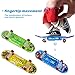 Woerma 6Pcs Light up Finger Toys Professional Finger Skateboard, Mini Skateboard Fingerboards for Creative Fingertips Movement, Novelty Toys for Adults and Kids Boys Girls Gifts