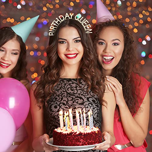 WLLHYF Geburtstag Königin Stirnband, Prinzessin Krone Strass Haarband Geburtstag Schärpe Tiaras Kristall Haarschmuck Valentinstag Geschenke für Frauen Mädchen Geburtstag Party Dekorationen