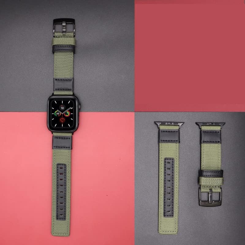 Miniatura 3 de Raamax Correa deportiva de tela de nailon tejida compatible con iWatch de 1.929 in 1.772 in 1.614 in 1.732 in 1.575 in 1.654 in 1.496 in Series