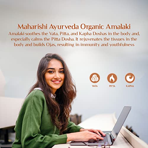 Image of Maharishi Ayurveda Organic Amalaki Tablet 700 MG | Amla Rasayana | Detoxifies Body | Rich In Vitamin C | Boosts Immunity | Improves Digestion (60 Capsules)