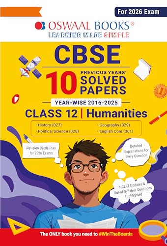 Oswaal CBSE 10 Years' Solved Papers, Yearwise (2016-2025) Class 1...