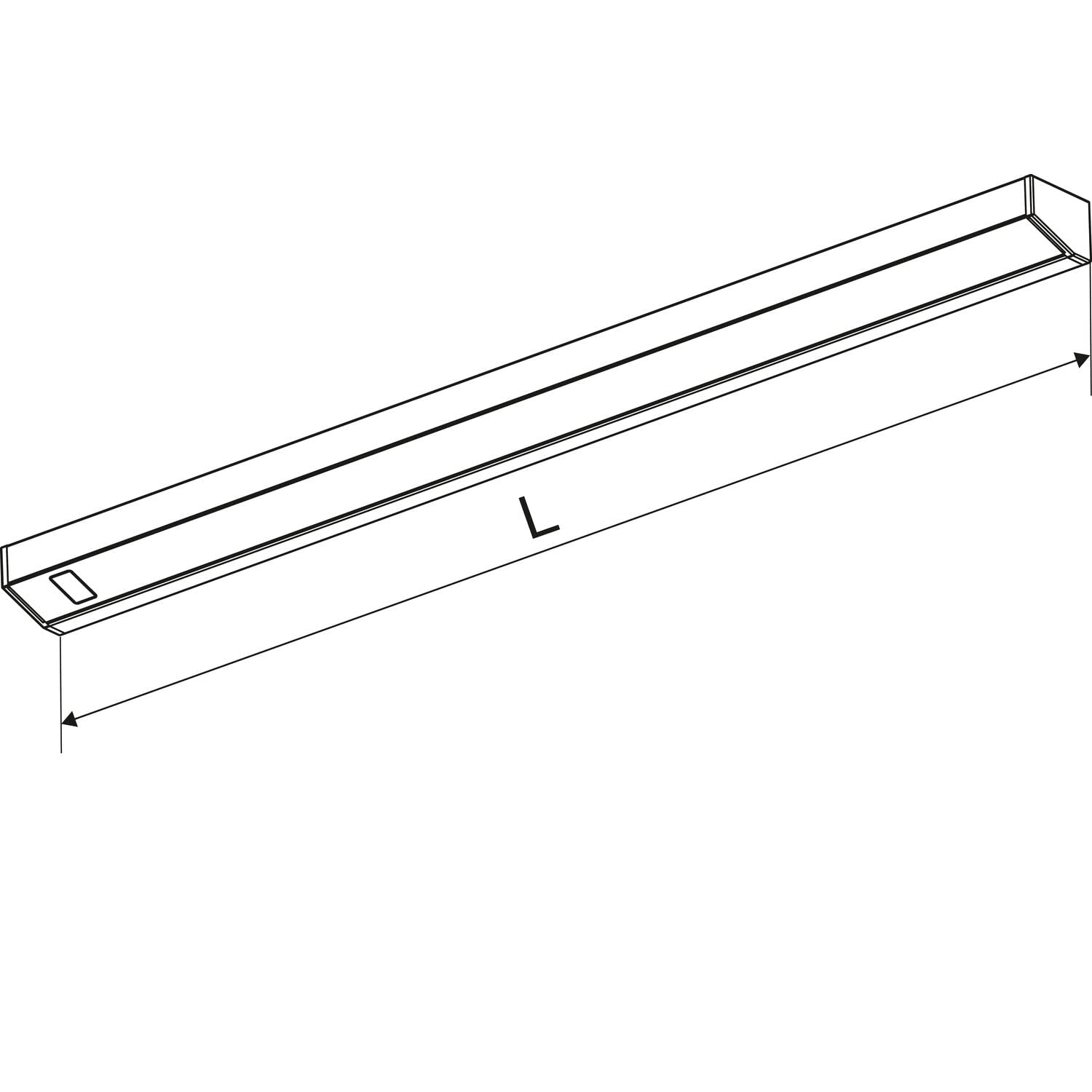 L&S Lugano Unterbauleuchte 900mm - LED DualColor 3000K/4000K, Küchenleuchte mit IR-Schalter, schwarz