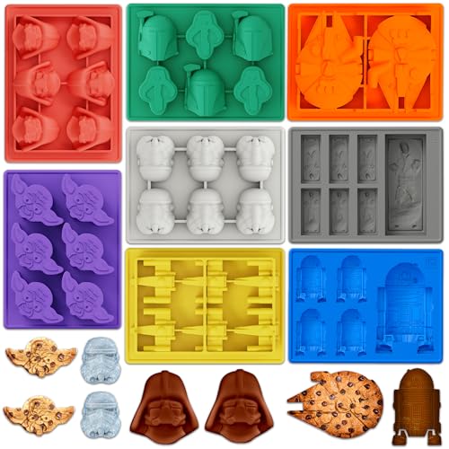 Silicone Molds Set of 8 Sci-Fi Themed; Non-Stick (Colored)