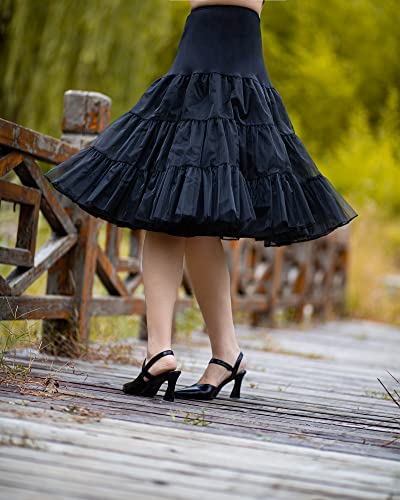 1950s Vintage Knee Length Crinoline Petticoats For Women Tulle skirts for under dresses 50s Clothing2