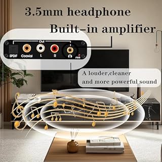 ArbaroClara HDMI ARC Audio Extractor, Optical to RCA DAC (Digital to Analog) Convertor, Toslink/SPDIF/Fiber/Coaxial to 3.5mm Headphone Jack Adapter, 192Khz SR, for PS4+/TV/AMP/Soundbar Output