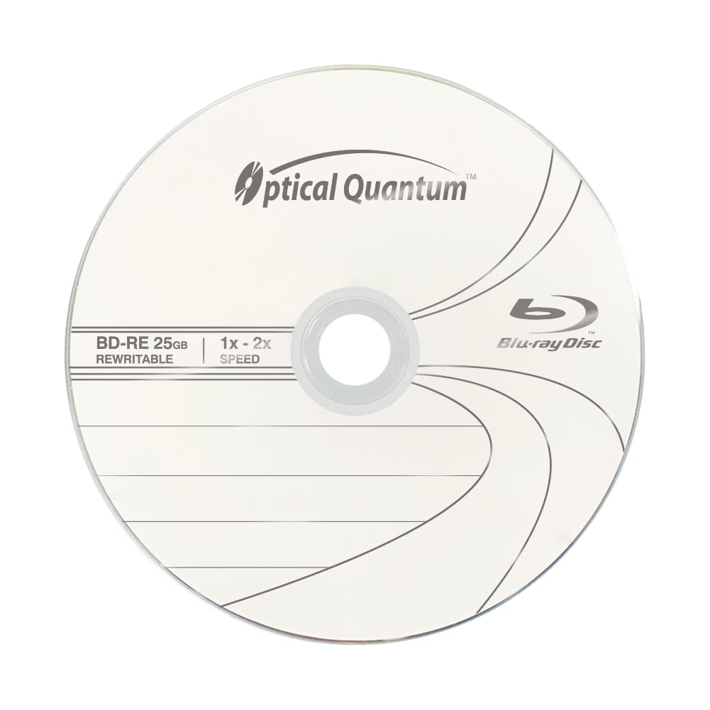 Amazon.com: Optical Quantum 2X 25GB BD-RE Logo Top Blu-ray Blank