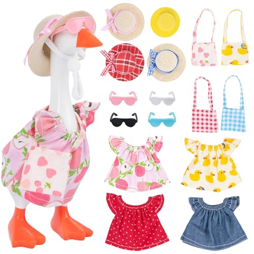 4 Sets 7 Inches Desk Goose Outfits Summer Desk Goose Clothes