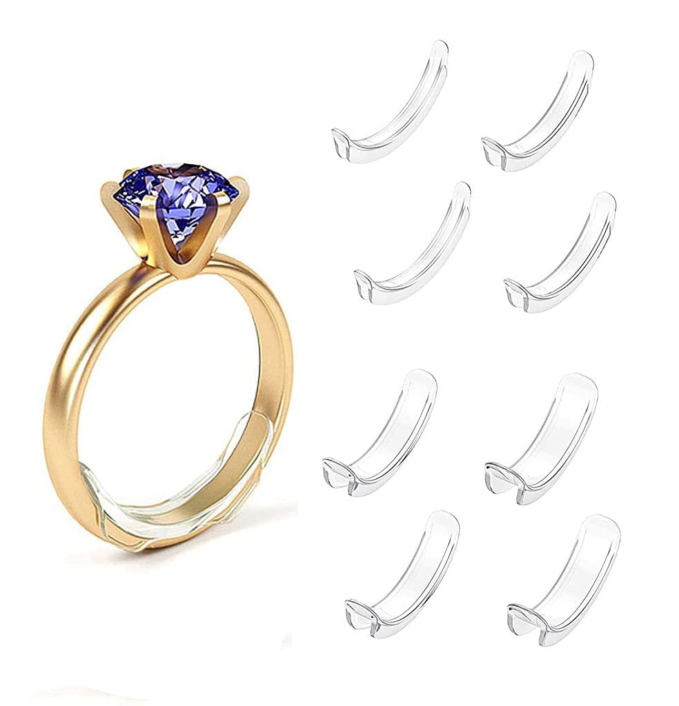 PALAYunisex-adult Invisible Ring Sizes Reducer for Wide Loose Rings, Fit 1-4 mm Width Rings (8 sizes) 8pcs