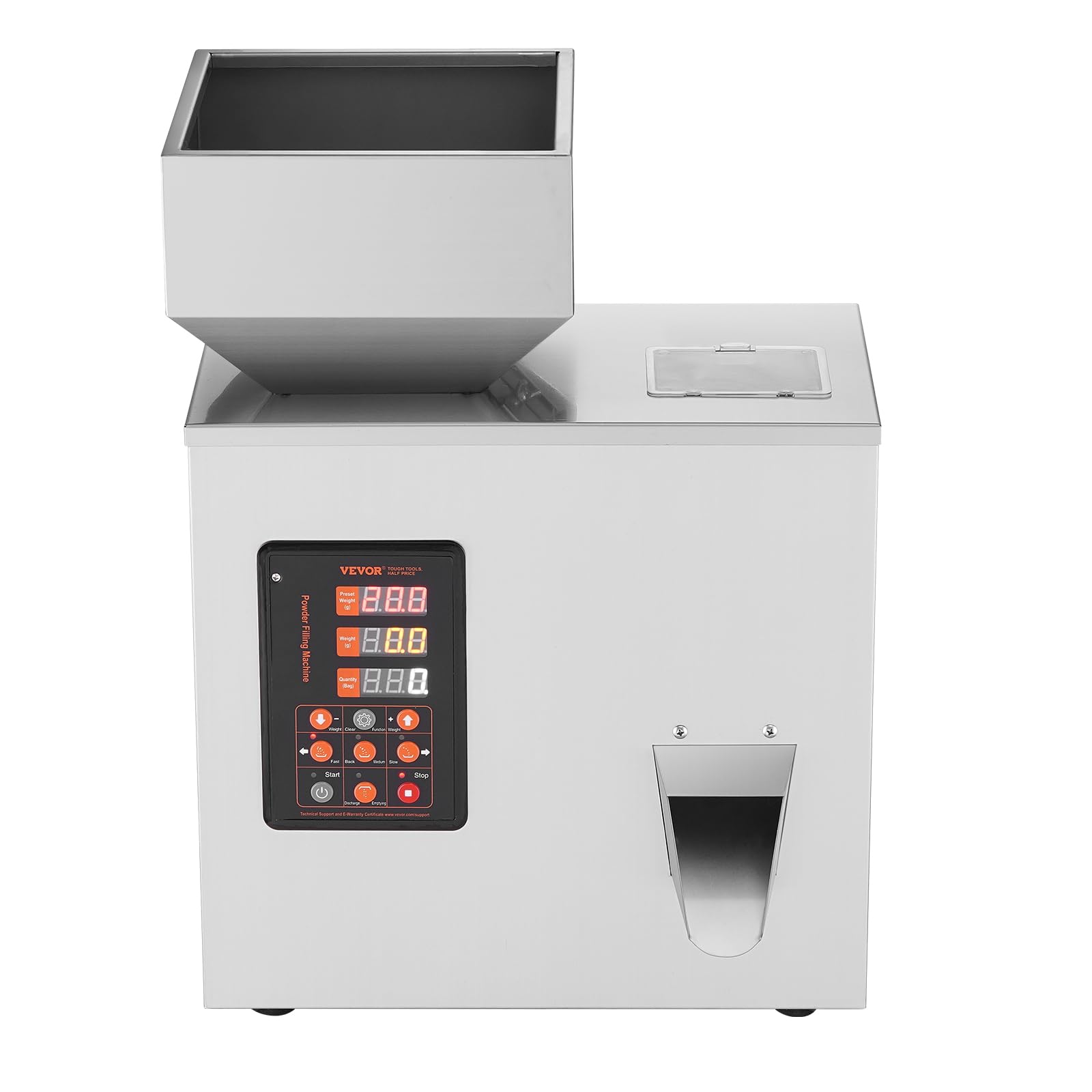 VEVOR Macchina riempitrice, 1-200 g, Macchina riempitrice automatica per pesatura di particelle, Riempimento dispenser per semi di tè, cereali, polvere, farina, fagioli, scaglie