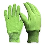 DIGZ Guantes de algodón para jardín, color verde, mediano...