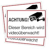 Clever Pool 3 Aufkleber Achtung Videoüberwachung Schild – DIN A4 –...