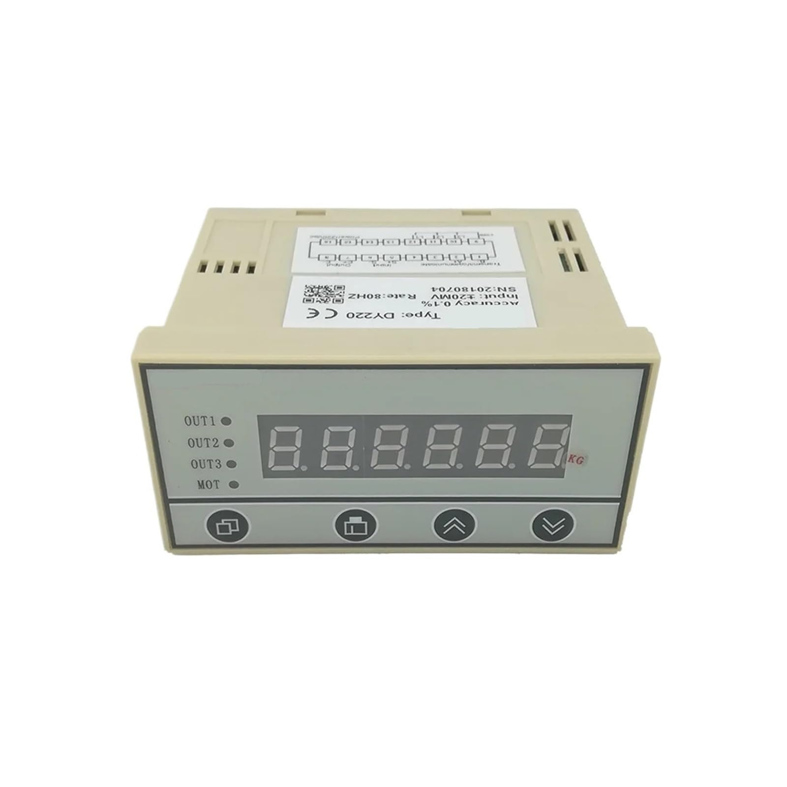 EAHWCXSD 1pcs Weighing System Load Cell DYLY-103 300KG 500KG 1T 1.5T With Metal 4-Channel Junction Box DY220 Indicator(500kg)