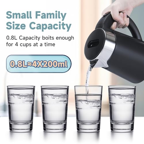 Wdcme Small Portable Electric Tea Kettle, 0.8L Travel Electric Coffee Kettle thumb #1