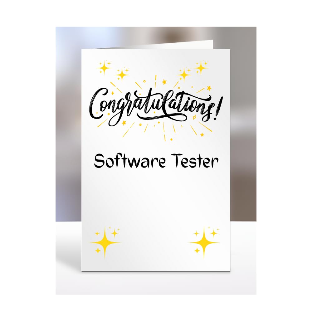 Congratulations Software Tester card, gifts for men, women, colleagues, boss, manager, son, daughter, grandson, presents for christmas, A5-243c_177