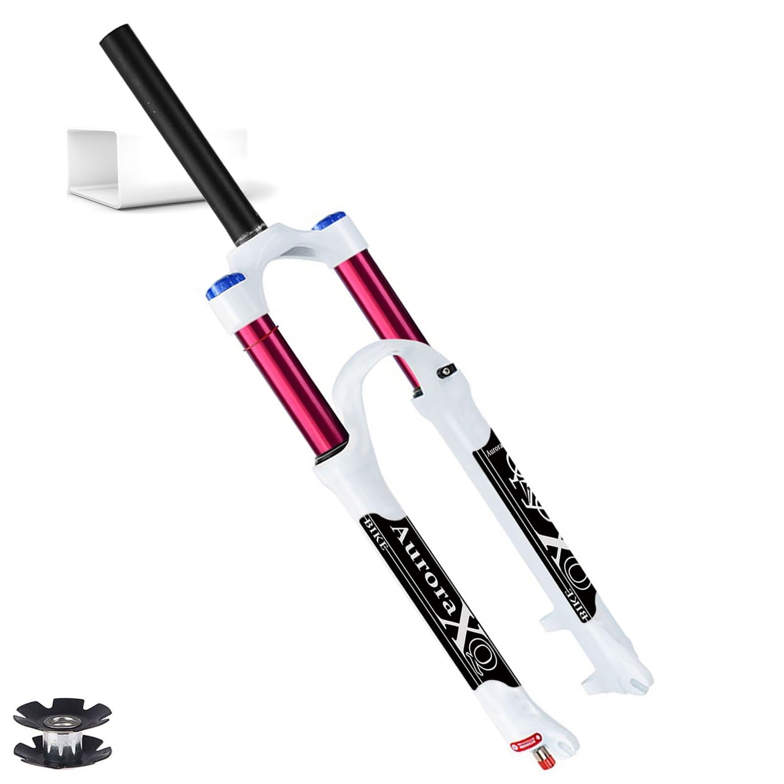 XGSUZNE AuroraXQ 26 27.5 29 Inch Mountain Bike Suspension Fork, 140mm Travel Straight/Tapered Rebound Adjust Magnesium Alloy Bicycle Front Forks for MTB