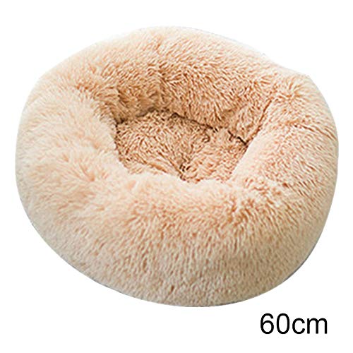 Gizayen Cama de Perro Cama de Gato, Suave Cómodo, Cojín Lavable de la Cama, Redondo u Ovalado Nido de Donut, Cama para Mascotas Deluxe para Gatos y Perros Pequeños y medianos