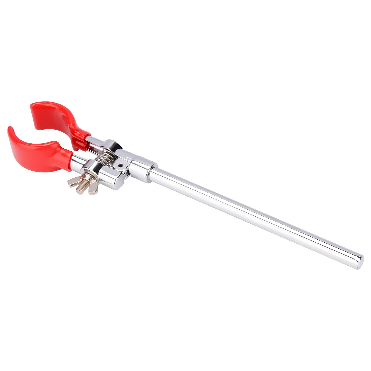 Labasics 2 Prong Morsetto Girevole, Multiuso a Due-Rebbi a Singola Regolazione, 2 Rebbi Robusta Morsetto da Laboratorio Regolabile con Asta da 17 cm, per Uso di Laboratorio Chimico