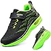 ASHION Kinder Turnschuhe Jungen Sneaker Hallenschuhe Mädchen Sportschuhe Mesh Atmungsaktiv Laufschuhe Straßenlaufschuhe für Unisex-Kinder(A Grün,30 EU)