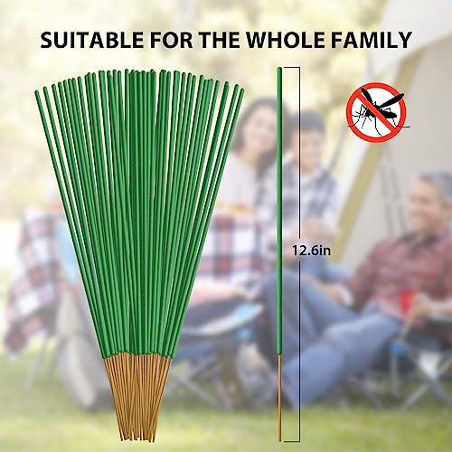 BugBai® Mosquito Repellent Outdoor Patio, 240 PCS Natural Plant-Based Citronella Oil Incense Sticks Indoor Home Pet Family Safe, DEET Free Bug Insect Control Repellent for Yard Garden Camping Fishing4