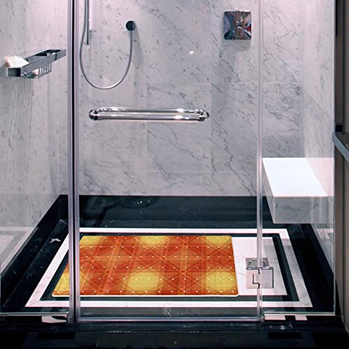 Tapis de bain antidérapant à ventouses 40x70cm carreaux - 7