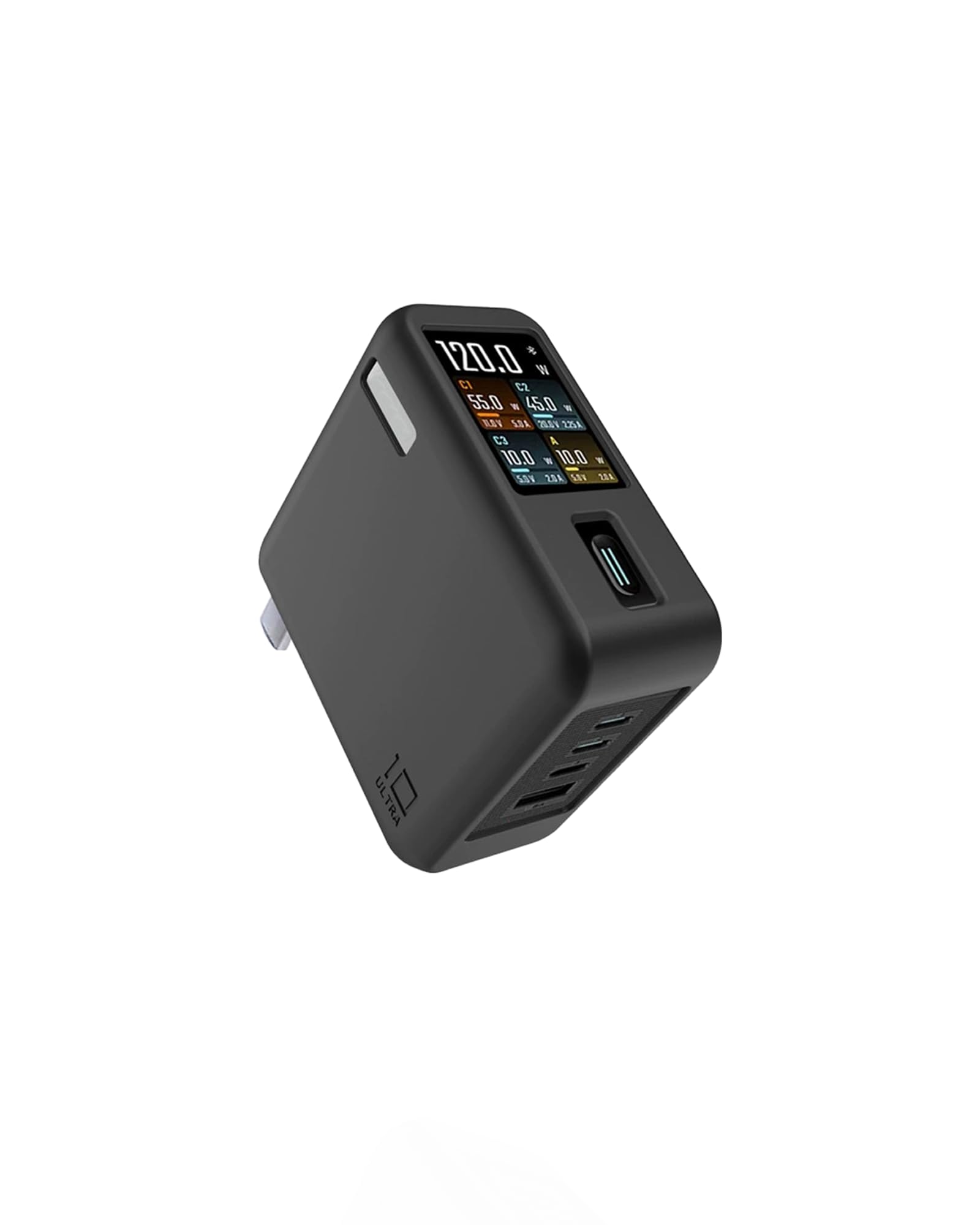 Silikonowe etui do Cuktech 10 Super Power Charger Ultra Power Bank, funkcja oświetlenia nocnego, odporne na zarysowania, uderzenia, tragba, czarne