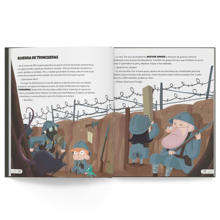 La primera y la segunda guerra mundial: Libro infantil con contenidos y actividades extra | Únete a Carmen, Marco y el abuelo, y descubre la historia ... para niños y niñas. (Locos por la historia)