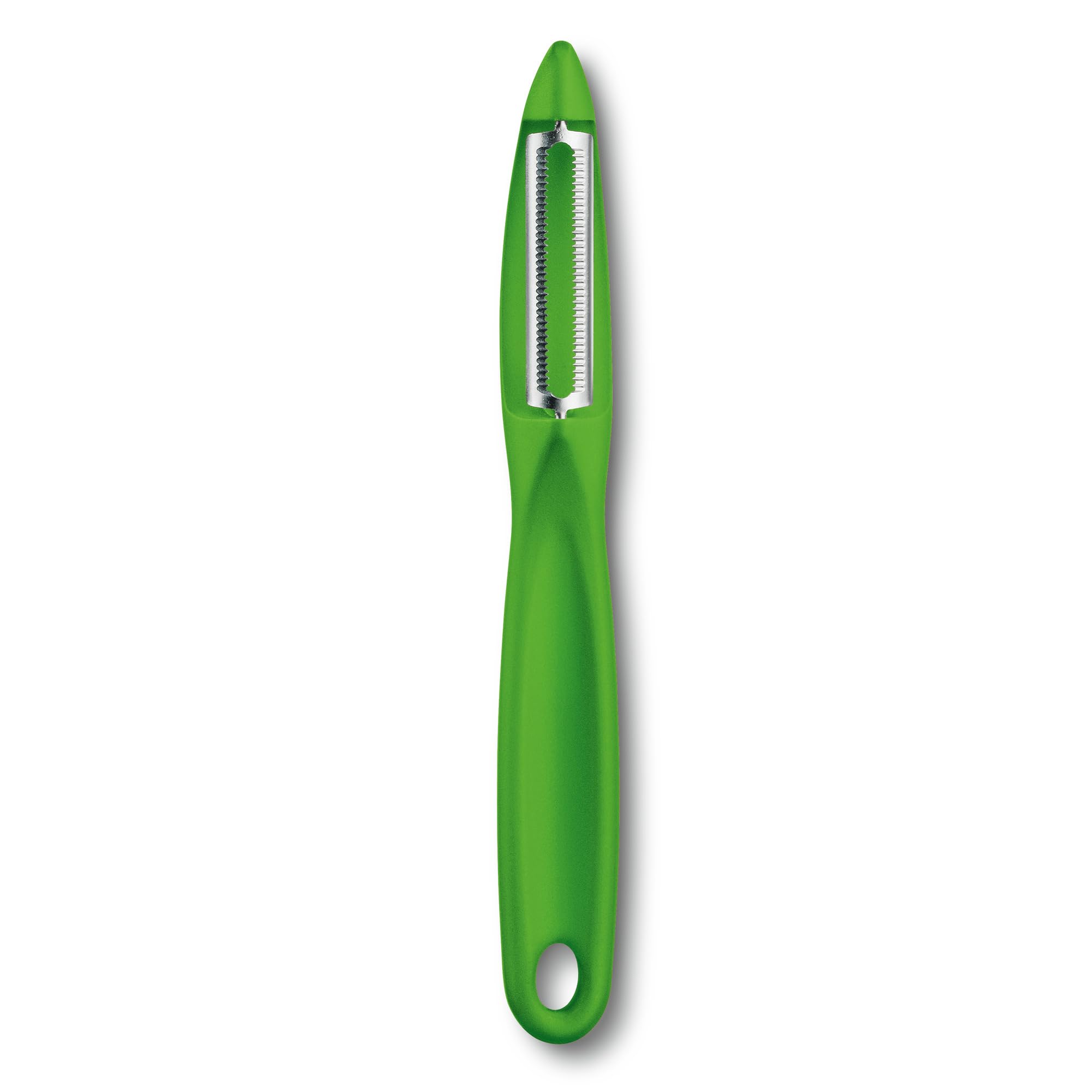 Victorinox Swiss 2 Piece Stainless Steel Paring Knife and Peeler Set with Green Fibrox Handles