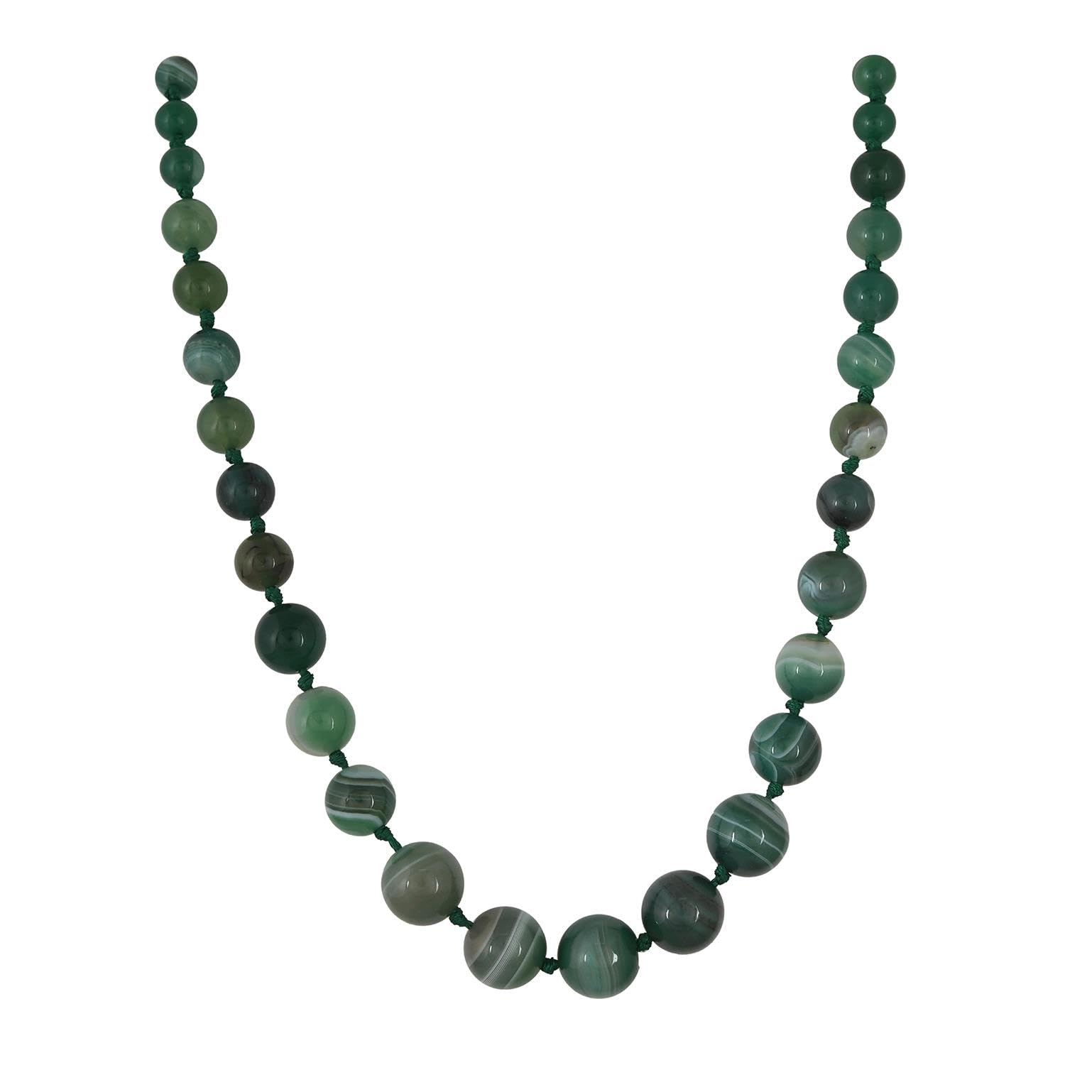Ratnavali Jewels Designer Green Agate Onyx Stone Beads Necklace Single Line for Women and Girls (B0DB89T386) Amazon Price History, Amazon Price Tracker