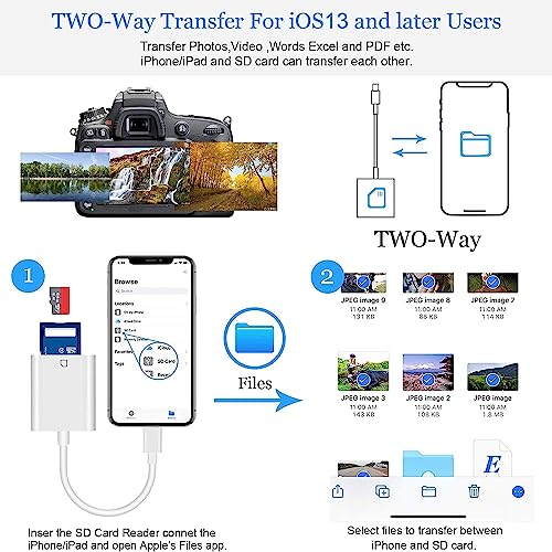 Apple MFi Certified Lightning to SD Card Camera Reader for iPhone/iPad - Image 4